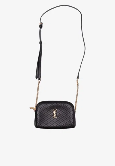 Saint Laurent Gaby Zipped Crossbody Bag In Black