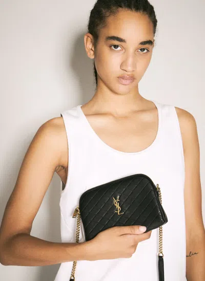 Saint Laurent Gaby Zipped Pouch In Black