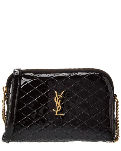SAINT LAURENT SAINT LAURENT GABY ZIPPED QUILTED PATENT CROSSBODY