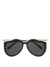 Saint Laurent Amelia Pilot-frame Sunglasses