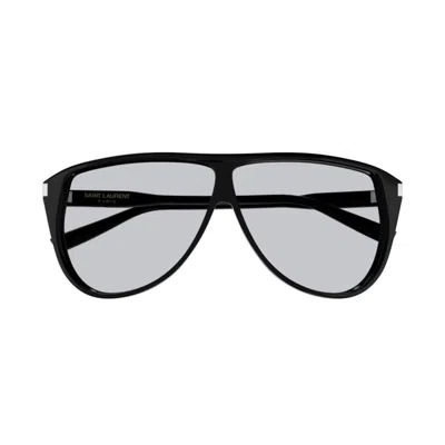 Saint Laurent Gaspar Pilot Frame Sunglasses Sunglasses In Black
