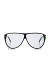 Saint Laurent Gasper Round-frame Acetate Glasses In Black