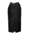 Saint Laurent Chic Leather Mini Skirt For Women In Black