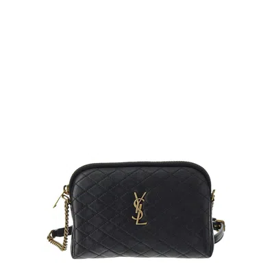 Saint Laurent Gavy Leather Envelope In Black
