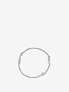Saint Laurent Opyum Crystal-embellished Logo Bracelet In Silver