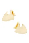 Saint Laurent Geometric Earrings In Dore
