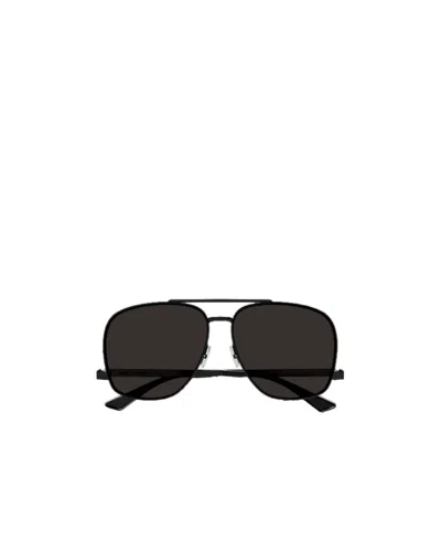 Saint Laurent Geometric Frame Sunglasses In Black