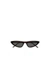 Saint Laurent Sl 7030 Sleek Acetate Cat-eye Sunglasses In Black