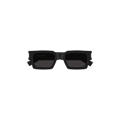 Pre-owned Saint Laurent Geometric Frame Sunglasses 'black' | Men's Size Onesize