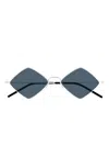 Saint Laurent Geometric-frame Sunglasses In Brown