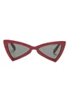 Saint Laurent Geometric-frame Sunglasses In Red