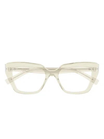 Saint Laurent Geometric Lasses In Gray