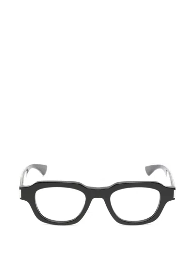 Saint Laurent Geometric-frame Glasses In Black