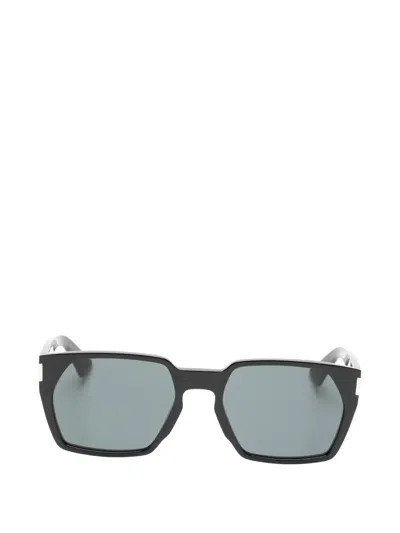 Saint Laurent Geometric-frame Sunglasses In Black