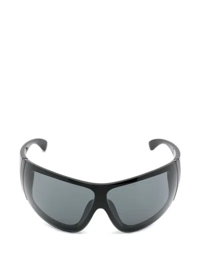 Saint Laurent Geometric-frame Sunglasses In Green