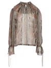Saint Laurent Georgette Blouse Shirts Multicolor