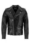 Saint Laurent Lamb Leather Jacket With Cupro Lining In Black