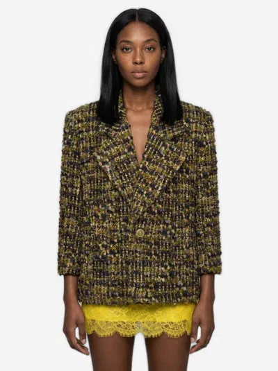 Saint Laurent Giacca In Tweed In Green