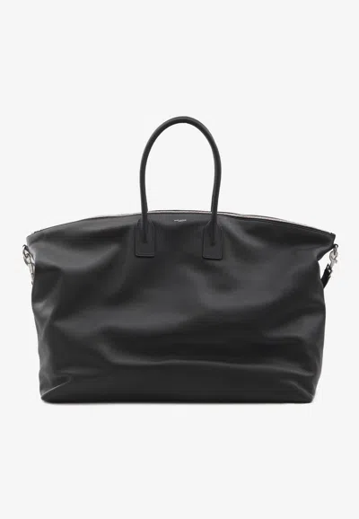 Saint Laurent Giant Bowling Leather Duffle Bag In Black