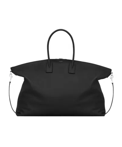 Saint Laurent Giant Bowling Tote In Grained Leather