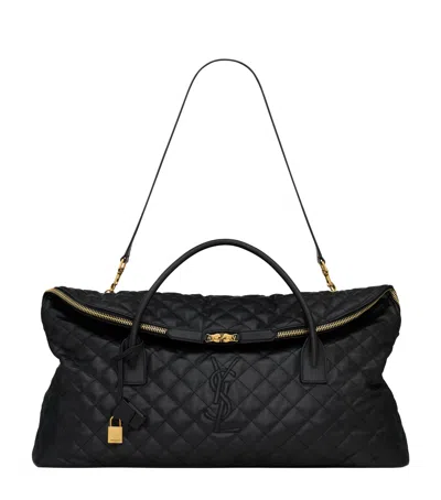 Saint Laurent Giant Quilted Leather Es Travel Bag In Black