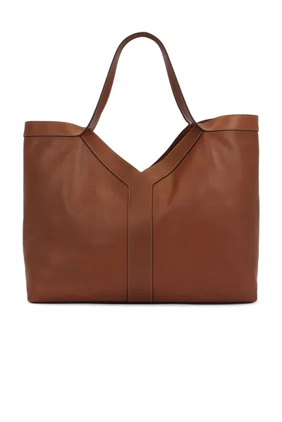 Saint Laurent Giant Y Tote In Brown