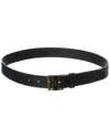Saint Laurent Gio Leather Belt In Black