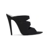 Saint Laurent Emilie 110 Crystal Embellished Satin Mules In Multi