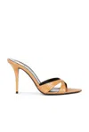 Saint Laurent Gippy Python Mule Sandal In Pitty Brandy