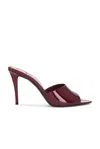 Saint Laurent Romy Patent Leather Mules In Brown