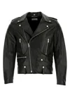 Saint Laurent Lamb Leather Jacket With Cupro Lining In Black