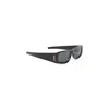 Saint Laurent Black Oval Shield Sunglasses