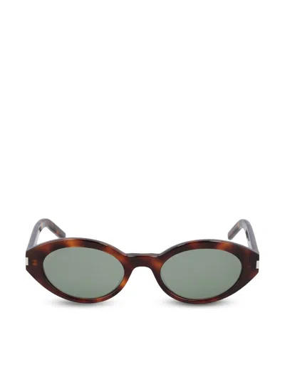 Saint Laurent Women Sl 567 Sunglasses In Green