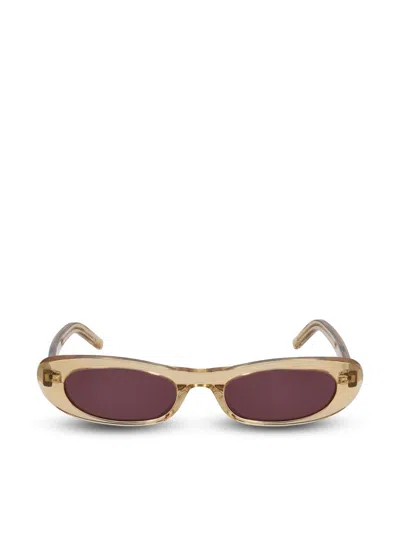 Saint Laurent Glasses In Brown