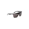 Saint Laurent Sl 614 Mask Sunglasses With Metal Accents In Black