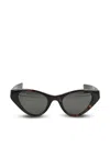 Saint Laurent Glasses In Havana Havana Grey
