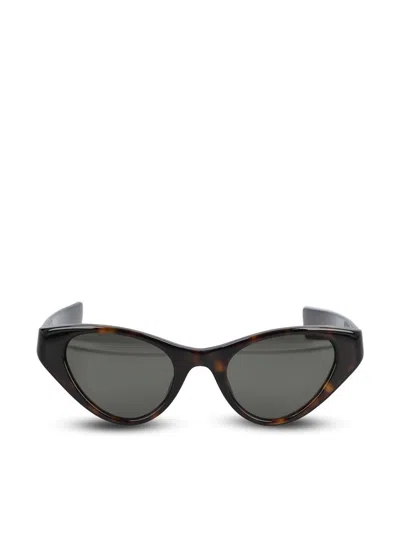 Saint Laurent Glasses In Havana Havana Grey