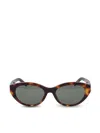 Saint Laurent Round-frame Tortoiseshell Acetate Sunglasses In Havana Havana Grey