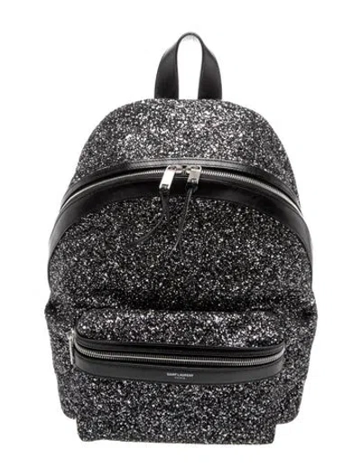 Pre-owned Saint Laurent Glitter City Backpack