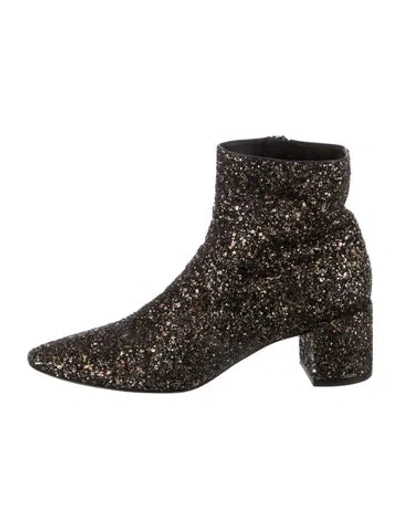 Pre-owned Saint Laurent Glitter Glitter Accents Boots In Multi