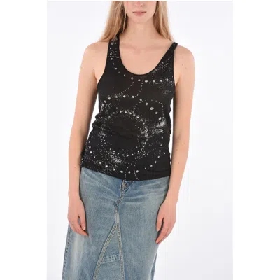 Saint Laurent Glittered Galaxy Tank Top