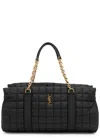 Saint Laurent Gloria Quilted Nylon Holdall In Black