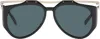Saint Laurent Gold & Black Sl M137 Amelia Sunglasses