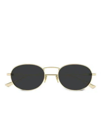 Saint Laurent Gold-gold-black Metal Sunglasses