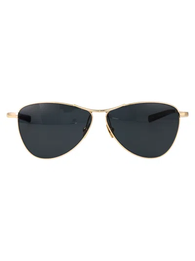 SAINT LAURENT SAINT LAURENT GOLD-GOLD-BLACK METAL SUNGLASSES