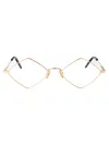 Saint Laurent Gold-gold-transparent Metal Glasses