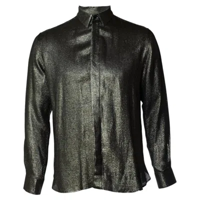 Pre-owned Saint Laurent , Gold Lurex Shirt 2018 In Black