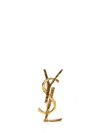 Saint Laurent Gold Metal Cassandre Brooch In Gold