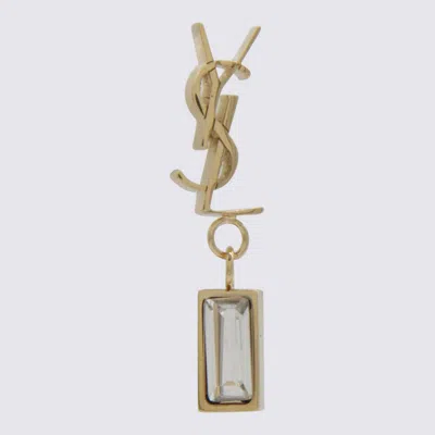 Saint Laurent Gold Metal Cassandre Single Earring