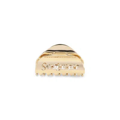 Saint Laurent Hair Accessories Metallic In Gold